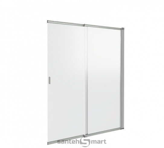 Шторка на борт ванны BAS SCREEN SL-100-C-CH (2 ств.сдвижная со скрытым доводчиком,стекло 4 мм)