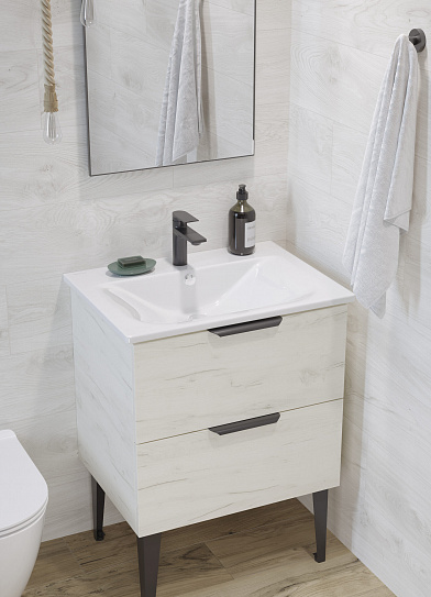 Раковина мебельная Sanita Luxe Brezze 60 WB.FN/Breeze/60-C/WHT.G/S1