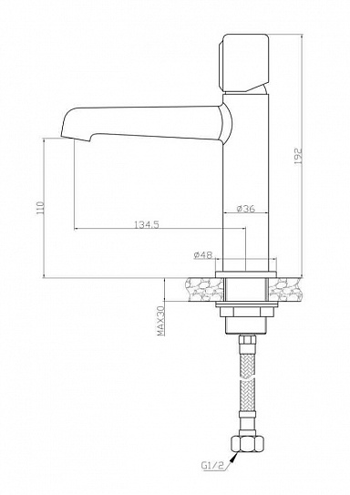 Смеситель для раковины BelBagno ANCONA  ANCONA-LVM-CRM