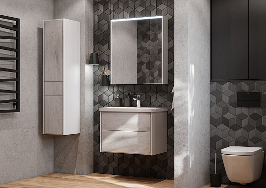 Тумба под раковину Roca Ronda 70 белый матовый/бетон ZRU9303003