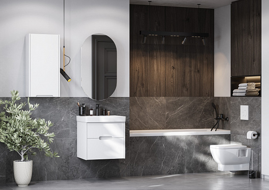 Шкаф навесной AQUATON Оливия левый 1A254703OL01L