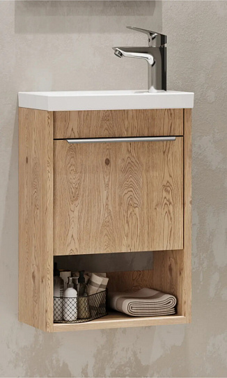 Тумба под раковину Aquaton Хоуп 40, 1 створка, орех 1A287101HP6C0 (под рак. 250963)