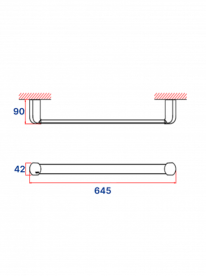 Полотенцедержатель 60см VRI Gondola HG800213