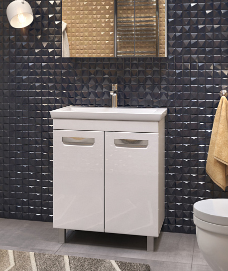 Тумба напольная с раковиной Vigo Plaza 600 tn.PLA.FOS.60.2D