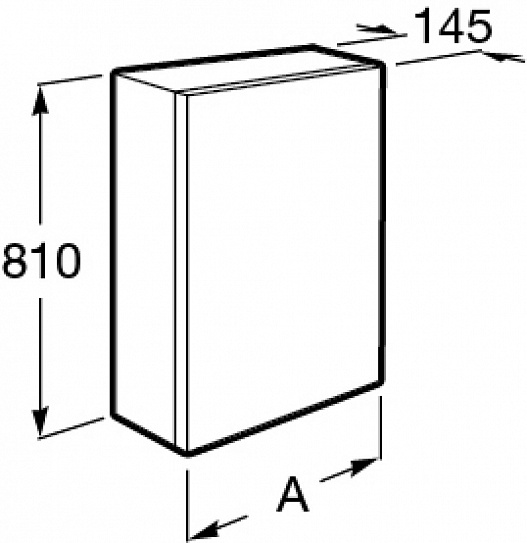 Зеркальный шкаф Roca UP 60 L белый глянец ZRU9303015