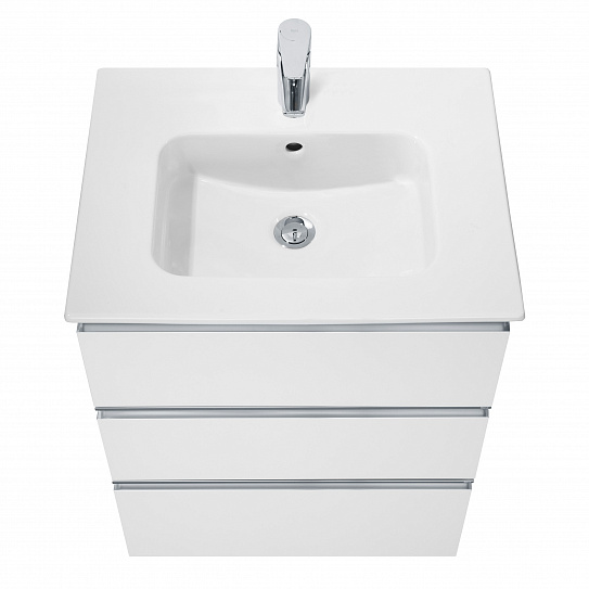 Тумба с раковиной Roca The Gap 60 белый глянец 3 ящика A857404806
