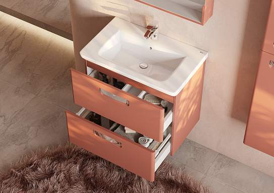 Тумба с раковиной Roca The Gap Original 70 2 ящика ZRU9307838, терракота