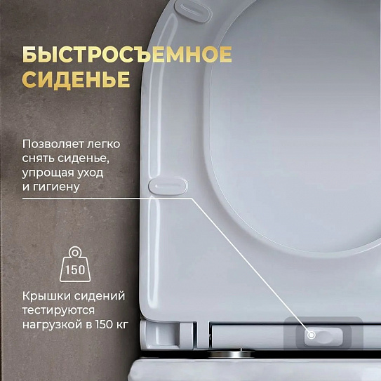 Унитаз подвесной MONTEREY LT-101E-UQ3 торнадо (крепеж, сиденье в комплекте)