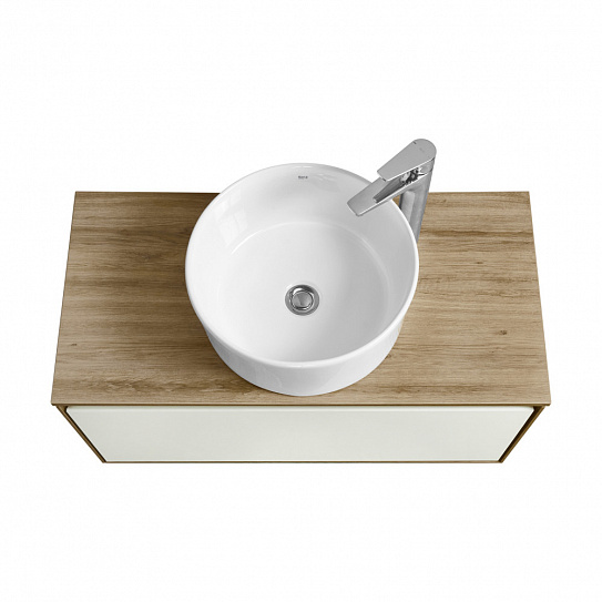 Тумба под накладную раковину Aquaton Либерти 90 дуб эльвезия белый глянец 1A279901LYC70