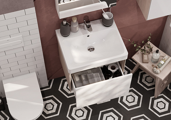 Тумба под раковину Aquaton Марти 55 ясень шимо 1A263201MY010