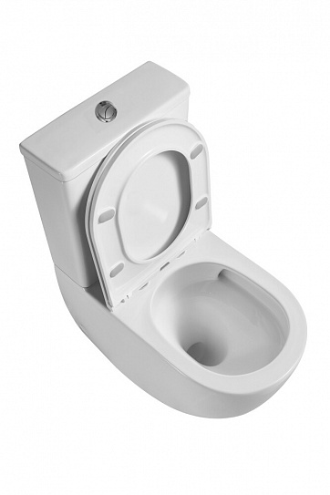 Унитаз-компакт безободковый ТОРНАДО D&K Matrix DT1397516, сиденье микролифт