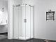 Душевое ограждение 100х100 MONTEREY EX-803 квадрат хром прозрачное стекло 8мм