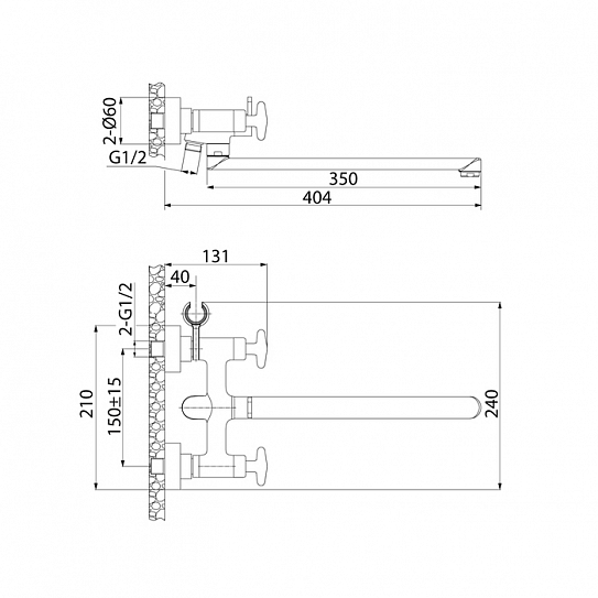 Смеситель для ванны поворотный с длинным изливом IDDIS Acros ACRSBL2i10WA