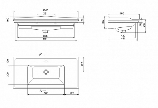 Раковина OPADIRIS Kapadokya 100 CeraStyle керамика