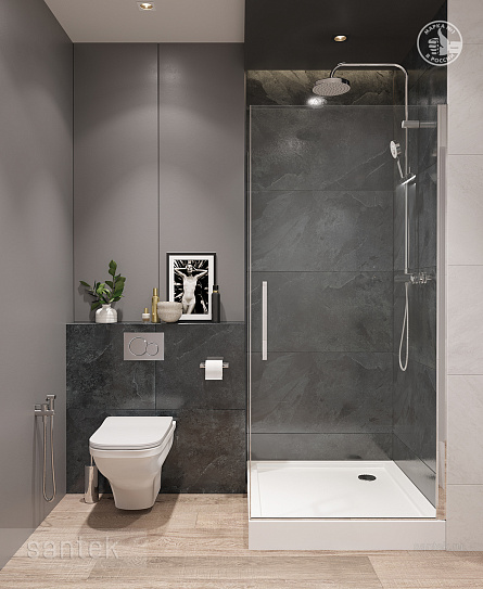 Душевой поддон 90х90 Santek Палермо квадратный белый, 1WH302476