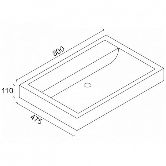 Мебельная раковина 80 OPADIRIS ДРЕЯ 192185 Q800