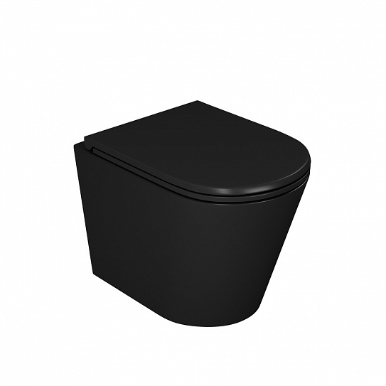Унитаз подвесной безободковый с микролтфьом D&K Venice DT1026025 черный