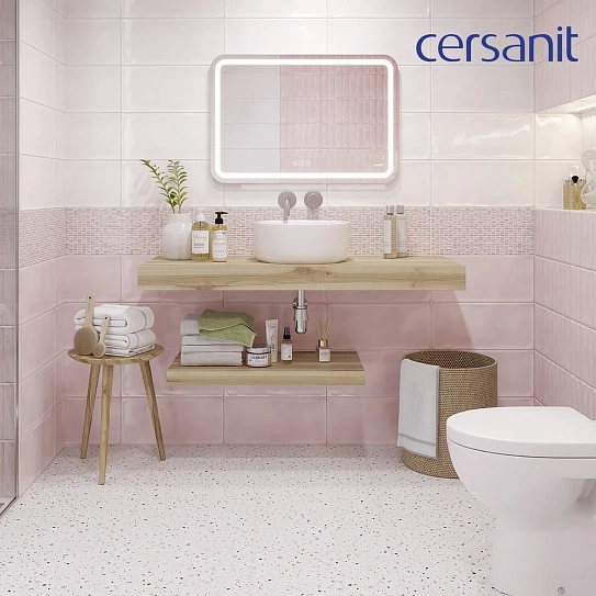 Зеркало с LED подсветкой с антизапотеванием 80x55 Cersanit 051 design pro bluetooth