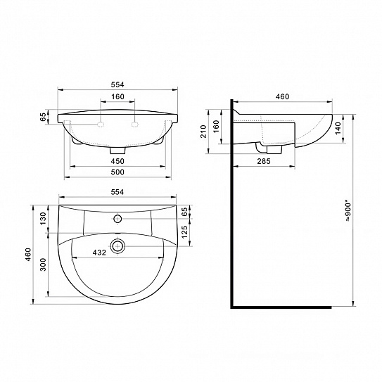 Раковина Santek Антик 55 1WH110186
