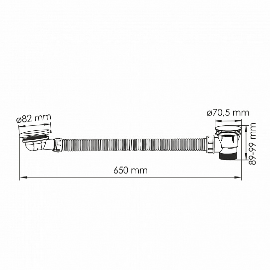 Слив-перелив для ванны click-clack WasserKRAFT A333 PVD-покрытие розовое золото