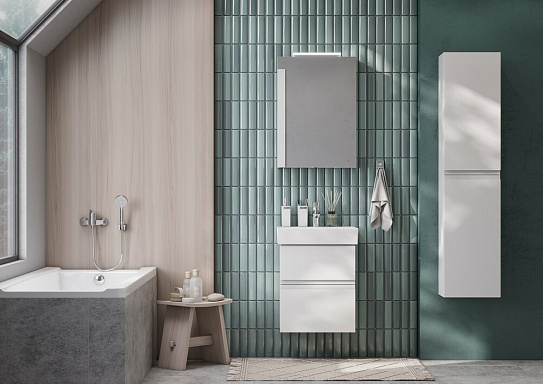 Зеркальный шкаф Roca Oleta 50 левый, белый матовый, A857643501