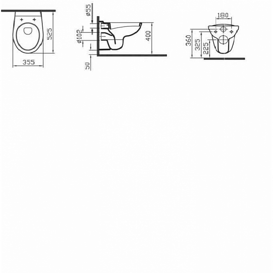 Унитаз подвесной Vitra Normus 6855B003-0101 (без сиденья)