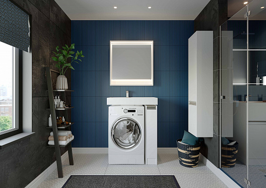 Шкаф пенал подвесной 35 см Акватон Лондри 1A236203LH010