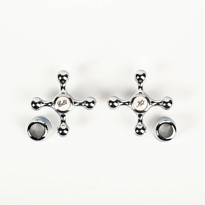 Маховик для смесителя, 8x20, крест, хром, комплект, 2 шт, IDDIS, 991KR201SM