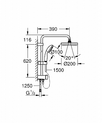 Душевая система GROHE TEMPESTA NEW 27389001