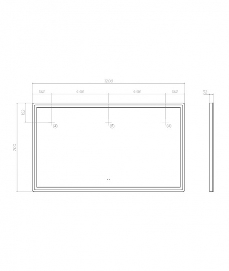 Зеркало Vigo Geometry Comfort 1200