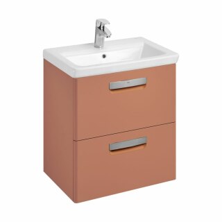 Тумба под раковину Roca The Gap Original 60, 2 ящика, терракота, ZRU9307837