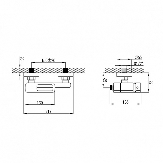 Смеситель для ванны белый матовый Slide IDDIS, SLIWT00i02WA