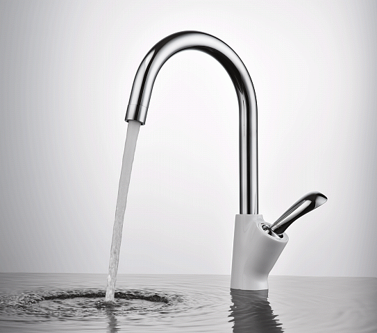 Смеситель для кухни d&k venice.Baciano Da1032456 высокий белый-хром