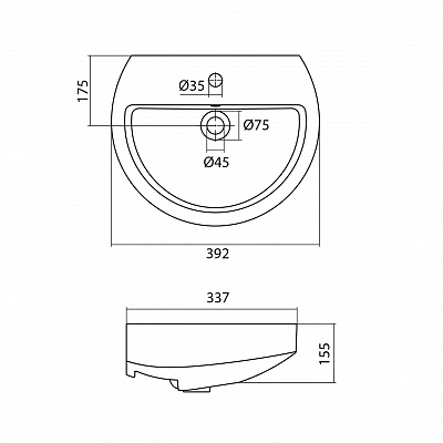 Раковина Santek Аллегро 40 1WH301950