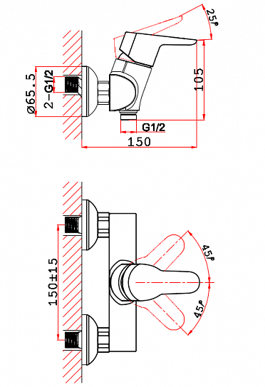 Смеситель для душа VRI Burano HG901131