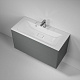 Тумба подвесная 2 ящика MIRSANT Ultra 100 УТ000066698 серая матовая (раковина Premier 100)