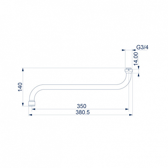 995S35C2SM излив 35, S-образный Optima Home