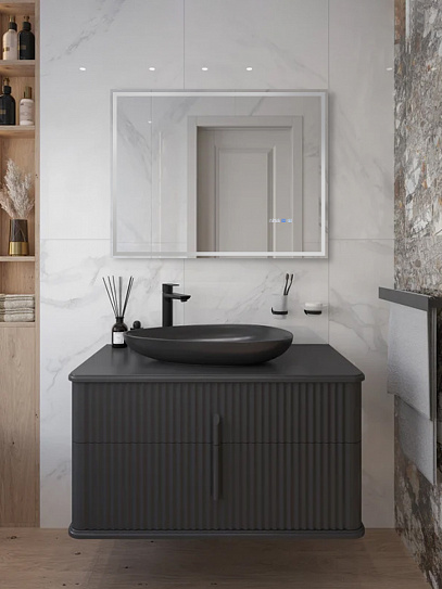 Зеркало с подсветкой и подогревом Monterey Аделия 90x70 (холодный свет, мультиблок, на касание)