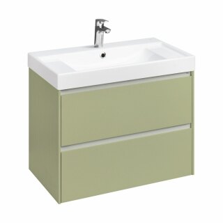 Тумба под раковину подвесная Roca Ona Olive 800 оливковый матовый, 2 ящика, ZRU9307860