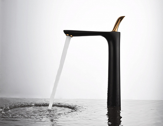 Смеситель для раковины D&K VeniceBaciano DA1032059 черный-золото