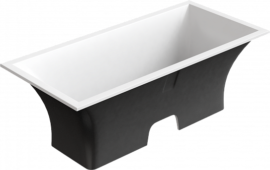 Ванна из литьевого мрамора 170х80 Мадрид BAS 0ВА00008 черная
