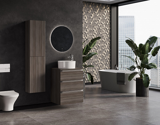 Тумба под раковину Roca The Gap 60 городской дуб 3 ящика A857404402