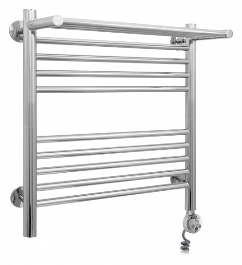 Полотенцесушитель электрический Сунержа Богема с 1 полкой 600х500 (Глянцевый Зелёный, ТЭН Хром)