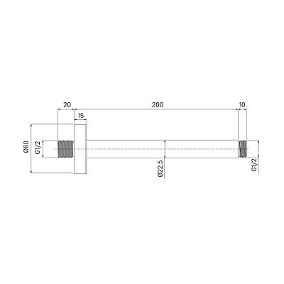 Кронштейн для верхнего душа в потолок Iddis Optima Home OPH20CRi61
