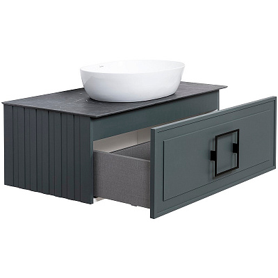 Тумба под раковину La Fenice Cubo 80 см серая матовая (рак. 238720) FNC-01-CUB-G-80