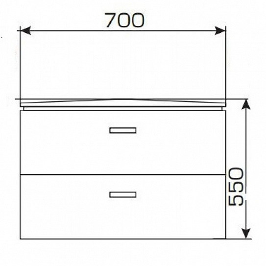 Тумба с раковиной Valente Versante 70 Ver700.91 белый глянец