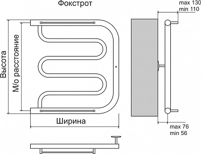 Полотенцесушитель водяной Terminus Фокстрот  500*632