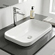 Раковина на столешницу врезная Sanita Luxe Infinity Inside 60см INF60SLWB01I, прямоугольная, фарфор