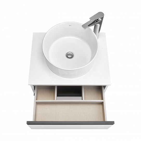 Тумба под раковину Roca Domi 60 белый глянец 2 ящика A857458806