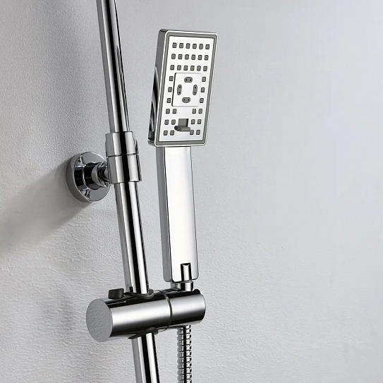 Душевой комплект со смесителем для ванны, 80/115 x 55,1 см WasserKRAFT A17701 (Ливневый дождь)